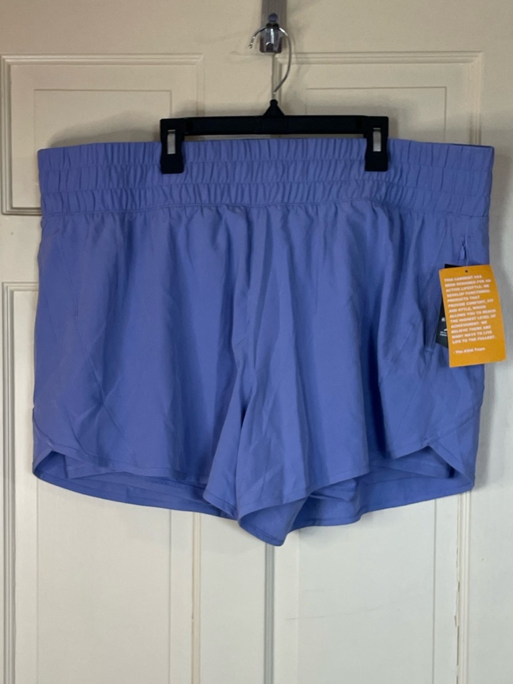 Avia Women's Purple Athletic Shorts Pockets Elastic Waist Gym Running 3XL New